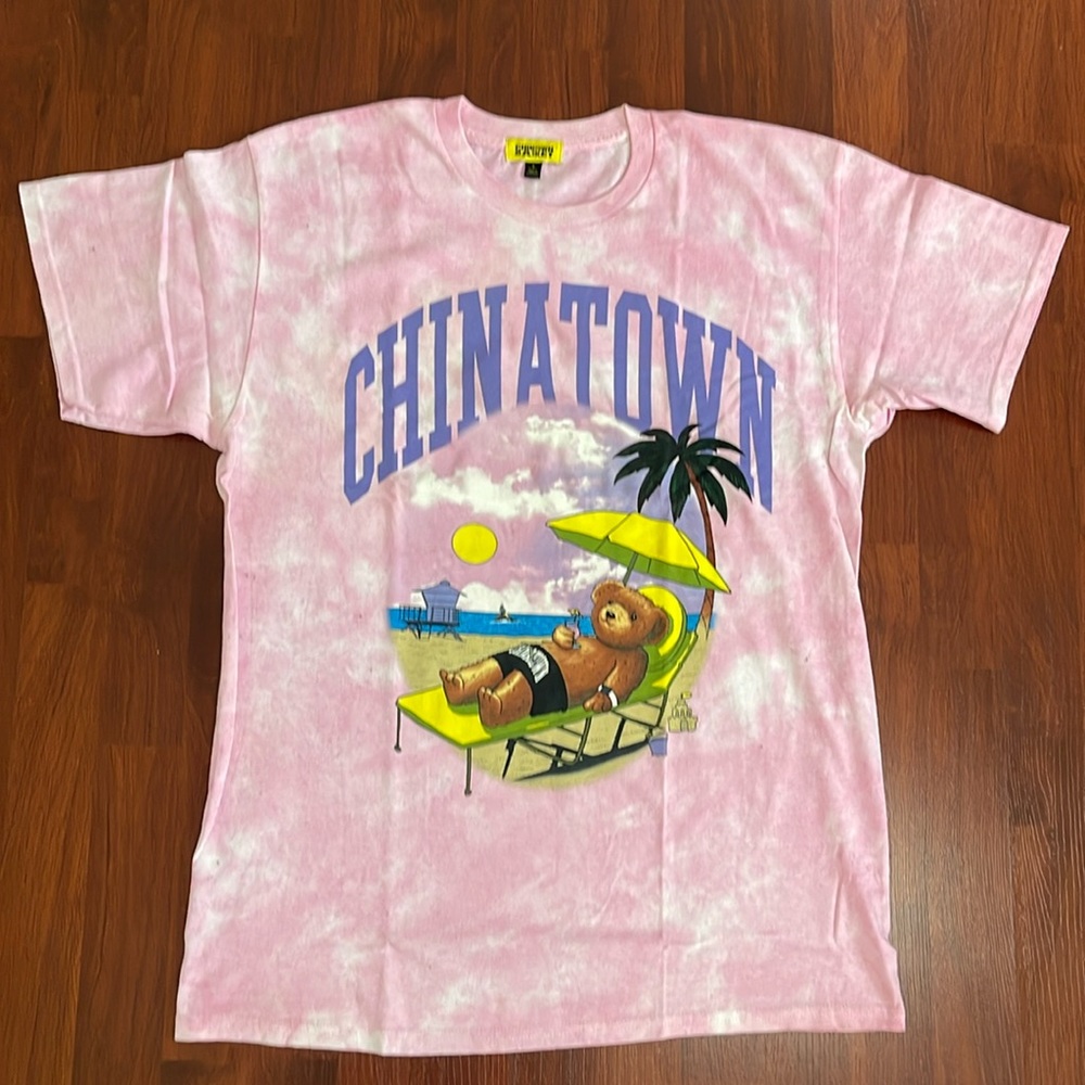 Chinatown Market Pink Dye Beach Bear Tee
